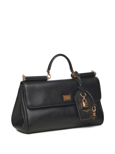 Dolce & Gabbana Sicily Plongé leather tote bag - Black