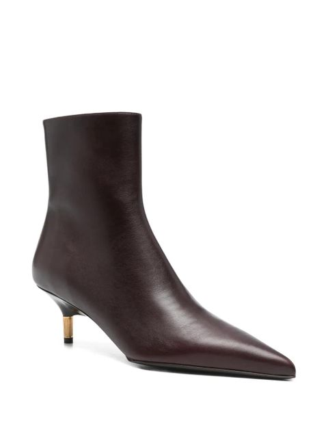 KHAITE Bella pointed ankle boots - Red - zdjęcie produktu nr 2