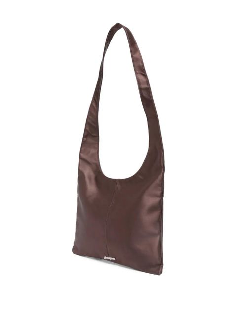 Gimaguas Blanca satin shoulder bag - Brown