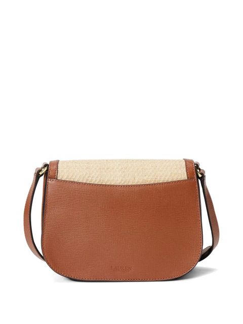 Lauren Ralph Lauren woven leather-trim shoulder bag - Brown - zdjęcie produktu nr 2