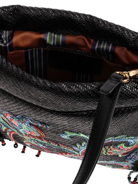 ETRO small Kalispera embroidered beaded tote bag - Black