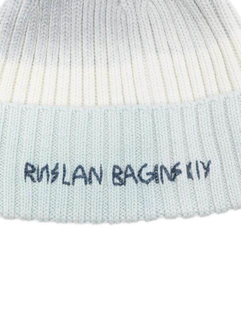 Ruslan Baginskiy ribbed-knit logo beanie - Blue - zdjęcie produktu nr 2
