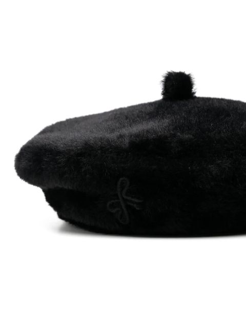 Ruslan Baginskiy faux-fur beret - Black - zdjęcie produktu nr 2