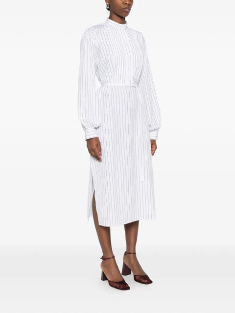 Jil Sander striped midi dress - White