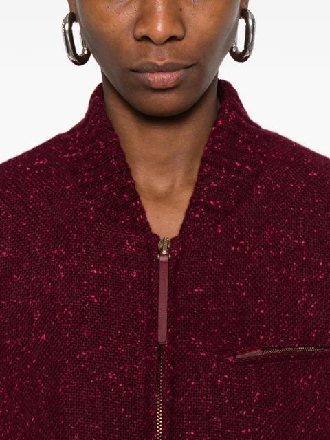 Gabriela Hearst Winslow zip bomber jacket - Red