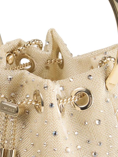Jimmy Choo Bon Bon crystal-embellished bucket bag - Neutrals - zdjęcie produktu nr 2