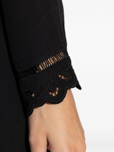 ISABEL MARANT lace-trimmed button-front dress - Black