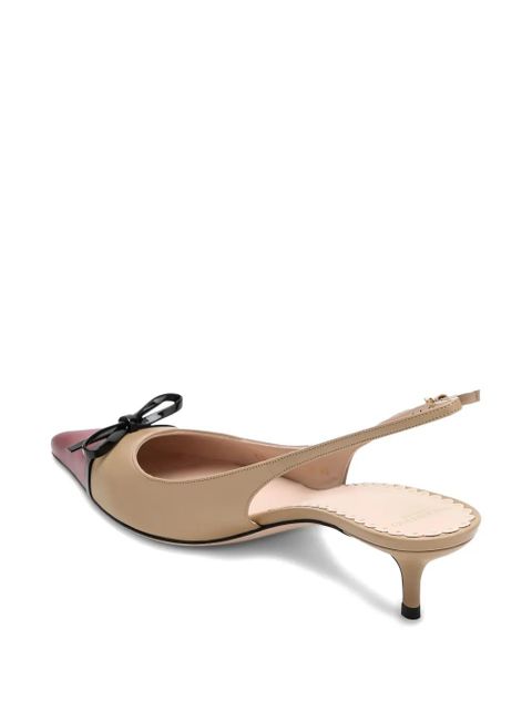 Valentino Garavani 60mm slingback bow pumps - Brown