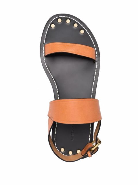 ISABEL MARANT stud detail leather sandals - Brown