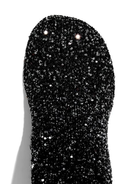 Proenza Schouler Glint 100mm sequin-embellished knitted botos - Black - zdjęcie produktu nr 2