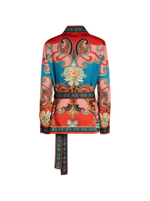 ETRO belt patterned jacket - Red - zdjęcie produktu nr 2