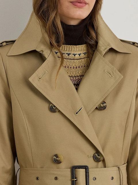 Lauren Ralph Lauren płaszcz kolor beżowy 297951255