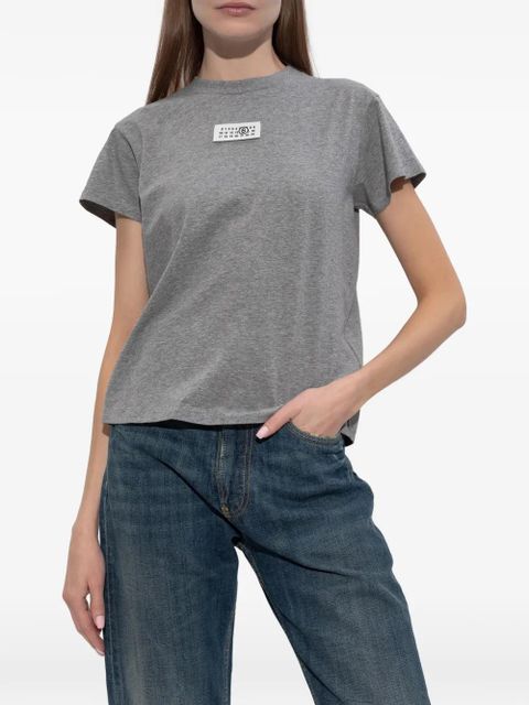 MM6 Maison Margiela patch cotton T-Shirt - Grey - zdjęcie produktu nr 2