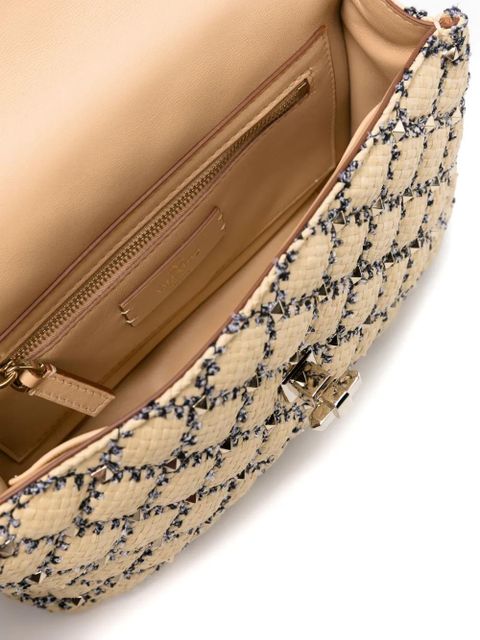 Valentino Garavani Rockstud woven tote bag - Neutrals