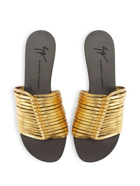 Giuseppe Zanotti Jane flat sandals - Gold