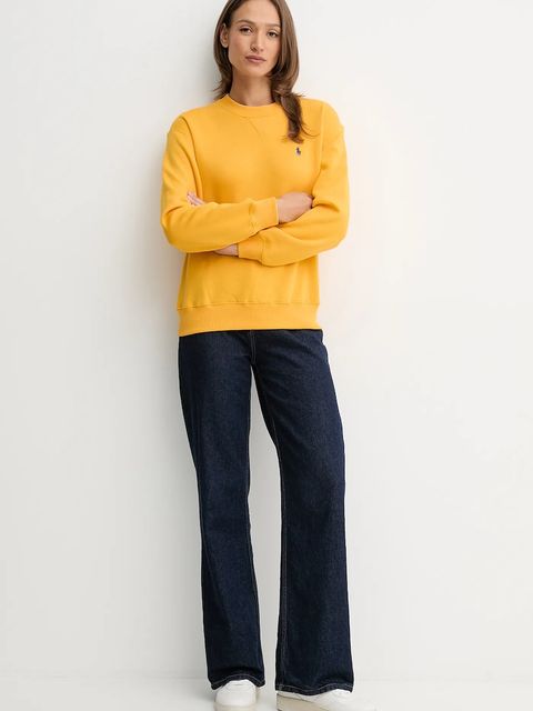 Polo Ralph Lauren bluza damska kolor żółty gładka 211971697
