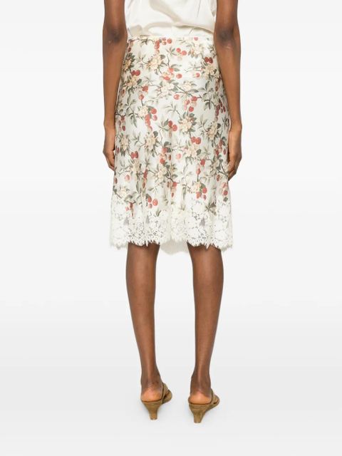 DÔEN Elowette lace-trim mini skirt - Neutrals