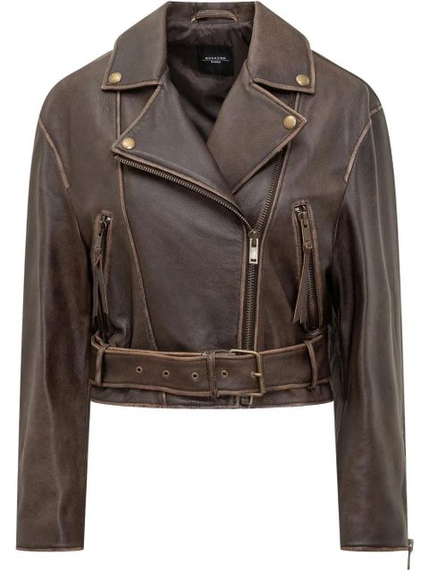 Weekend Max Mara Saletta biker jacket - Brown - zdjęcie produktu nr 1
