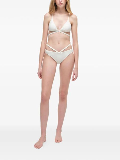 Simkhai Harlen criss-cross bikini top - White