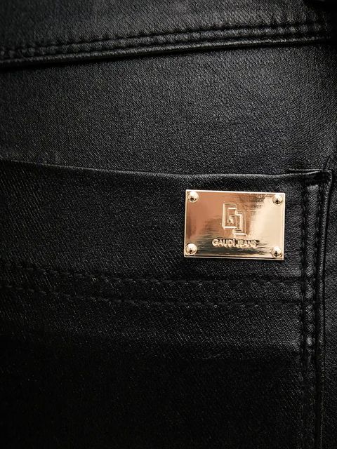 Gaudi spodnie damskie kolor czarny dopasowane high waist 521BD25018 - zdjęcie produktu nr 2