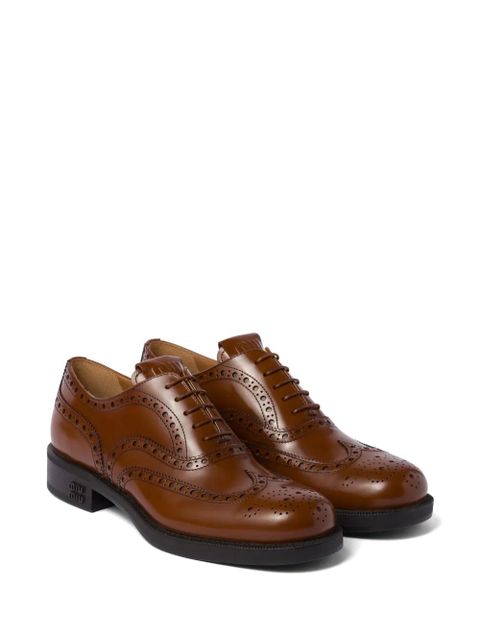 Miu Miu x Church's leather brogue shoes - Brown - zdjęcie produktu nr 2