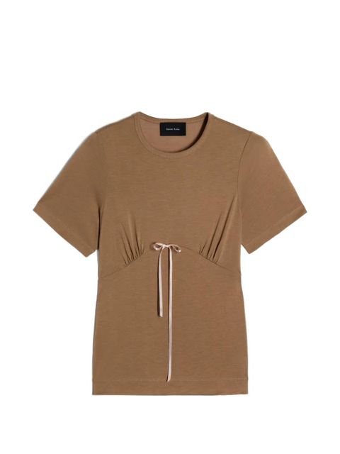 Simone Rocha Gathered Bust Bow T-Shirt - Brown - zdjęcie produktu nr 1