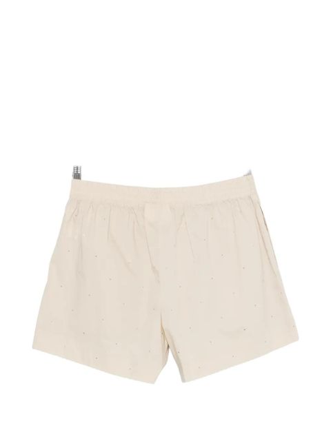 MC2 Saint Barth Meave crystal-embellished elasticated-waist shorts - Neutrals - zdjęcie produktu nr 1