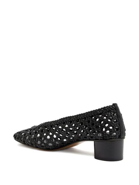 Le Monde Beryl 40mm woven-leather pumps - Black - zdjęcie produktu nr 2