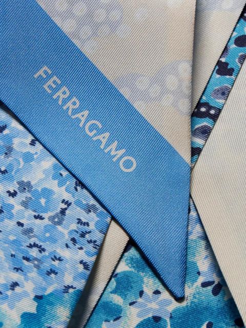 Ferragamo Palazzo Spini Feroni print bandeau - Blue