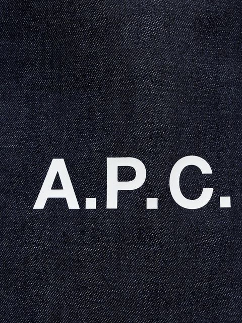 A.P.C. torebka bawełniana tote ninon small kolor granatowy COHIZ.M61861