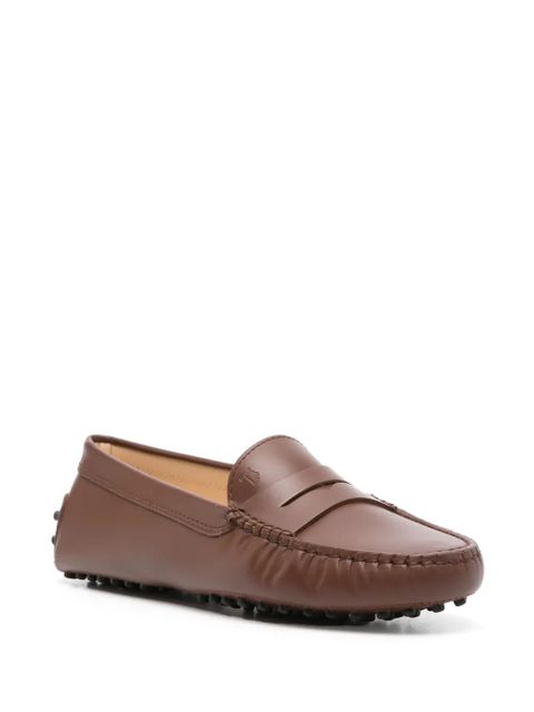 Tod's penny slot leather loafers - Brown