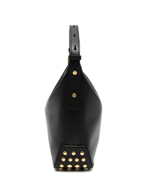 Tod's stud-embellishment leather tote bag - Black