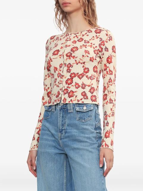 Free People floral-print button top - Neutrals