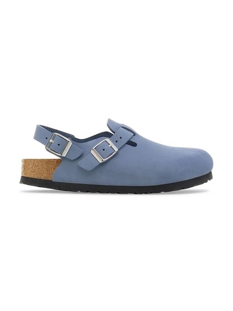Birkenstock klapki nubukowe Tokio HEX damskie kolor niebieski 1030478 - zdjęcie produktu nr 1