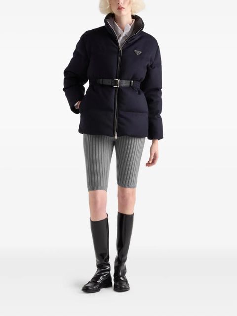 Prada belted puffer jacket - Black - zdjęcie produktu nr 2