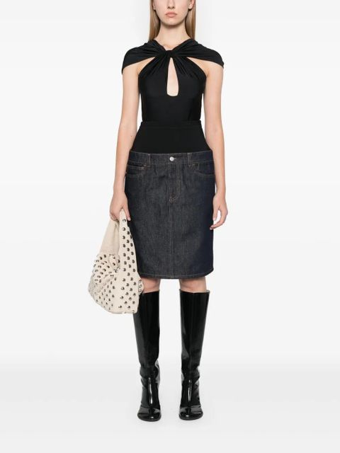 Coperni hybrid denim midi skirt - Blue - zdjęcie produktu nr 2