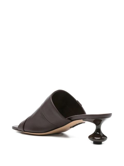 LOEWE 45mm Toy leather-band sculpted-heel sandals - Brown