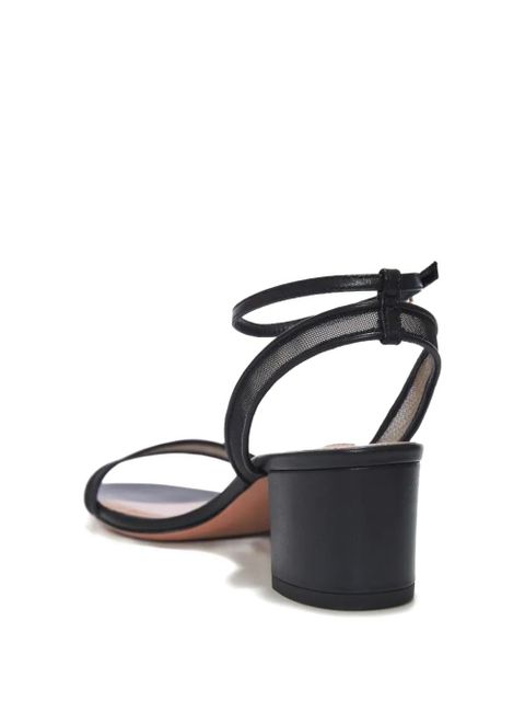 Aquazzura 50mm Minimalist mesh-panel block-heel sandals - Black