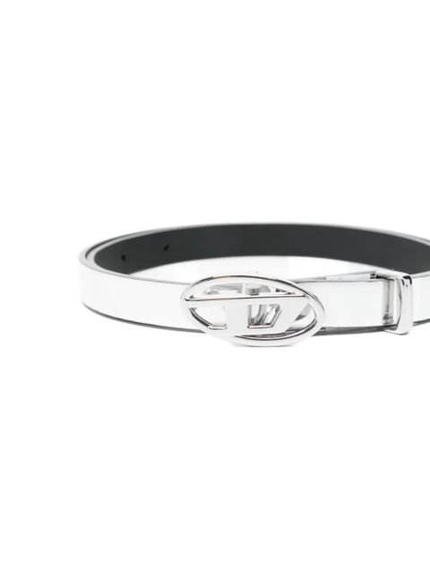 Diesel Oval D logo buckle belt - Silver - zdjęcie produktu nr 2