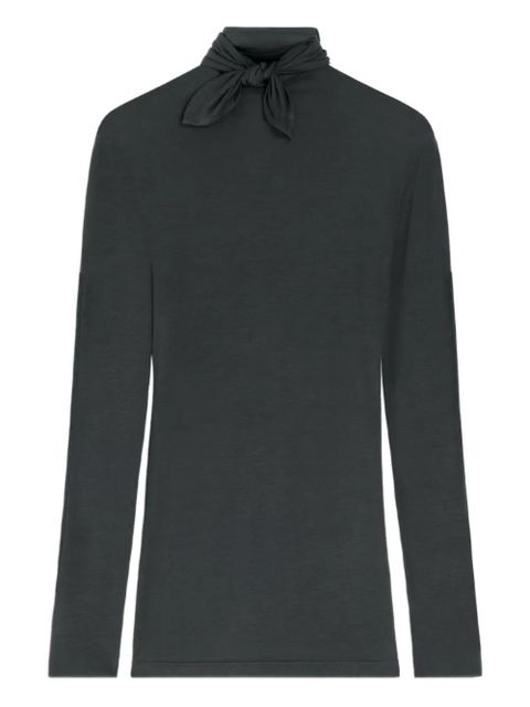 LEMAIRE neck-tie long-sleeve top - Grey - zdjęcie produktu nr 1