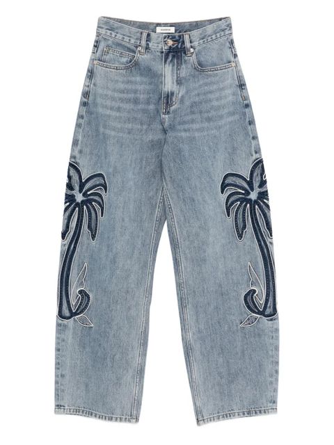 SANDRO palm-embroidery jeans - Blue - zdjęcie produktu nr 1