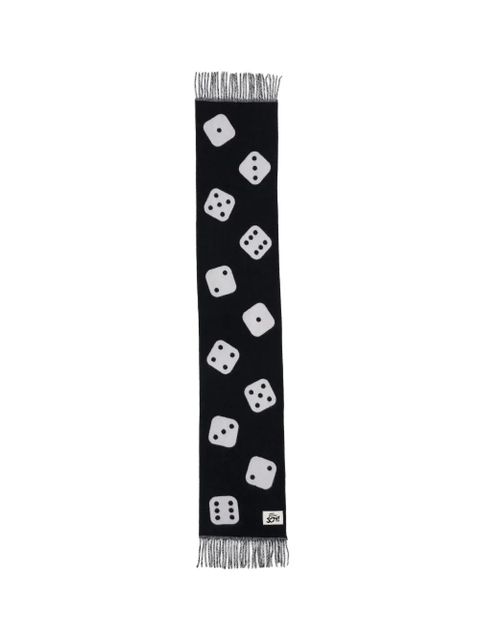Marc Jacobs The Dice fringed scarf - Black - zdjęcie produktu nr 2