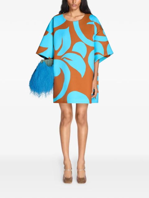 DRIES VAN NOTEN floral shift mini dress - Brown - zdjęcie produktu nr 2