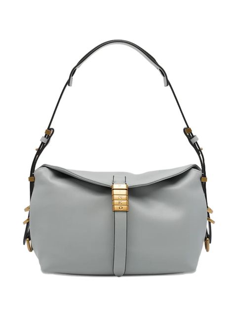 PINKO New Saddle leather shoulder bag - Grey - zdjęcie produktu nr 1
