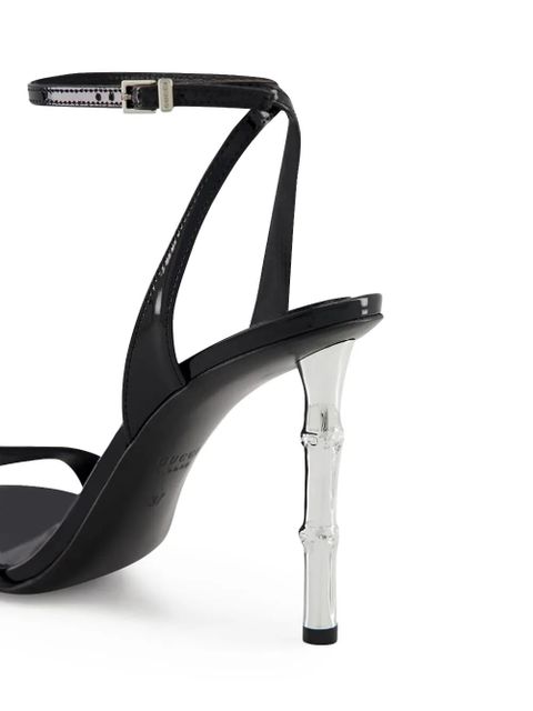 Gucci 95mm bamboo-effect heel sandals - Black