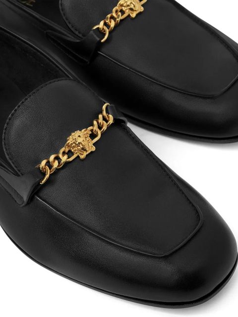 Versace Medusa leather loafers - Black