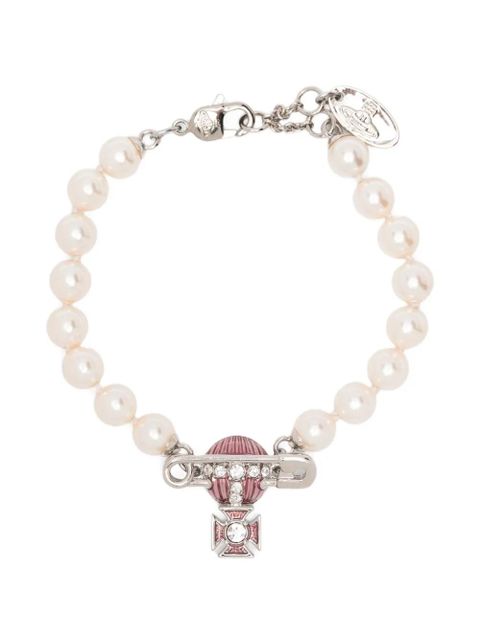 Vivienne Westwood crystal-embellishment bracelet - White - zdjęcie produktu nr 1