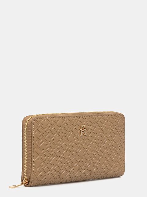 Tommy Hilfiger portfel damski kolor beżowy AW0AW17955