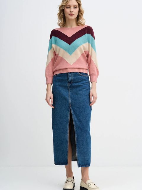 United Colors of Benetton sweter z dodatkiem wełny x Stranger Things damski kolor różowy lekki 1VUDE10EP - zdjęcie produktu nr 2