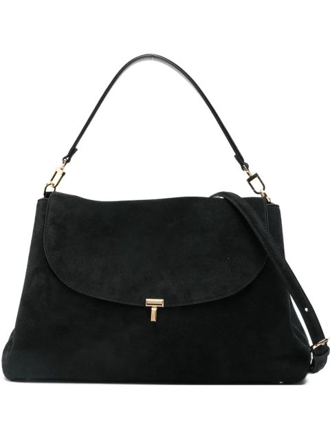 TOTEME T-Lock suede sholder bag - Black - zdjęcie produktu nr 1